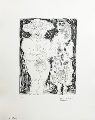 Pablo Picasso-Paysan et Maja I  1971