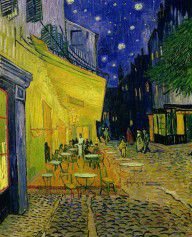 1567140-Cafe Terrace Arles  夜空下的露天咖啡座