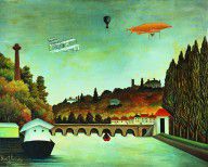 法国 亨利卢梭 沙布尔桥景 油画72x58
