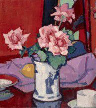 Samuel John Peploe Pink Roses2C Chinese Vase 