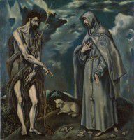 Workshop of El Greco Saint John the Baptist and Saint Francis of Assisi 