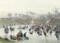 2173047-Ice Skaters on the Lake at Bois de Boulogne