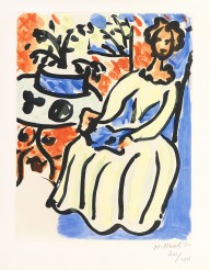 Henri Matisse-Marie-Jos� en robe jaune. 1950.