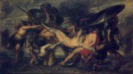 Antoine Joseph Wiertz - Battle of the Greeks and Trojans for the corpse of Patroclus