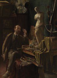 Louis Van Engelen - Artist in his Studio