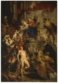 Peter Paul Rubens - Tronende Madonna door heiligen omringd