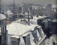 Gustave Caillebotte Rooftops in the Snow (snow effect) 