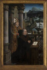 Jan Provoost - Donor with Saint Nicholas and donor's wife with Saint Godeliva L