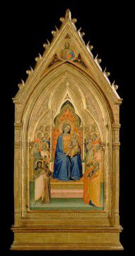 Workshop of Bernardo Daddi - Madonna and Child Enthroned with Eight Saints and Eight Angels, ca. 