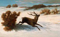 Gustave_Courbet_-_Deer_Running_in_the_Snow