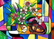 13338054_Still_Life_With_Orchids_And_African_Mask
