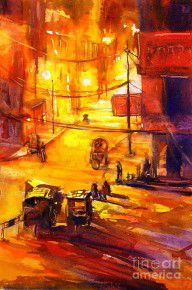 8317946_Watercolor_Painting_Of_Kathmandu_Street-_Nepal