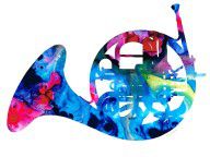 9869252_Colorful_French_Horn_2_-_Cool_Colors_Abstract_Art_Sharon_Cummings