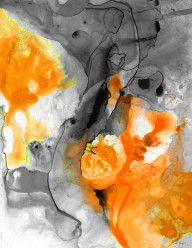 12243145_Orange_Abstract_Art_-_Iced_Tangerine_-_By_Sharon_Cummings