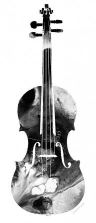 12325302_Black_And_White_Violin_Art_By_Sharon_Cummings