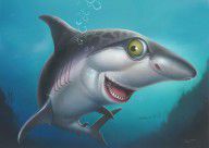 1561190_friendly_Shark_Cartoony_cartoon_under_sea_ocean_underwater_scene_art_print_blue_grey