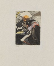 Max Ernst-Zu Kurt Schwitters, La loterie du jardin zoologique. 1951.