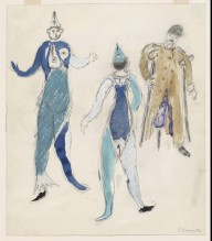 Two Fish and a Veteran. Costume design for Scene IV of the ballet Aleko_(1942)