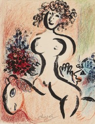 Marc Chagall-Reiterin mit Blumenstrau�. 1963.