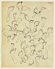 Jean Dubuffet - Footprints in the Sand, page from the sketchbook El Golea, II