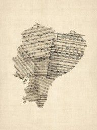 15277047_Old_Sheet_Music_Map_Of_Ecuador_Map