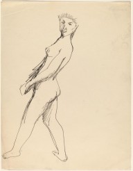 Female Nude Seen from Her Left Side, Leaning Back, Head Turned to the Viewer-ZYGR68628