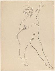 Frontal Nude Standing with Left Arm Raised High-ZYGR68790