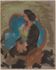 Woman in a Large Blue Chair-ZYGR69213