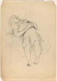 Woman Reclining, Hands Clasped on Stomach, Feet on Floor-ZYGR69002