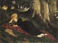 Benczúr%2C_Gyula-ZYMID_Woman_Reading_in_a_Forest