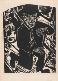 Ernst Ludwig Kirchner-Sitzender junger Bauer. 1920.