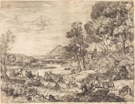 Shepherd and Shepherdess Conversing in a Landscape (Berger et bergère conversant)-ZYGR7353