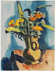 Karl Schmidt-Rottluff-Stillleben Sommerblumen (Ringelrosen). 1940.