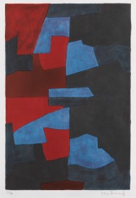 Serge Poliakoff-Composition rouge, bleue et noire. 1969.