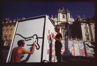 Guido Mangold-Keith Haring bei den Wiener Festwochen. 1986.