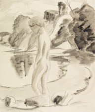 Erich Heckel-Stehende Frau am Wasser. 1925.