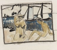 Erich Heckel-Zwei weibliche Akte am Strand. 1912.