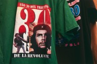 T-shirts sold at the thirtieth anniversary celebration in the Plaza of the Revolution, Managua, Nica