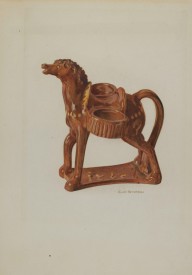 Pa. German Ceramic Horse-ZYGR15613