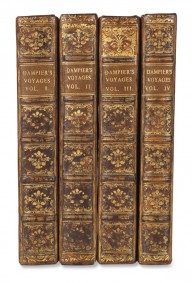 William Dampier-Dampier, William, A collection of voyages. 4 Bde. Mit b63 Kupfertafeln  (21 gefalt.)