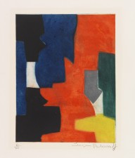 Serge Poliakoff-Composition bleue, rouge, verte et noire. 1958.