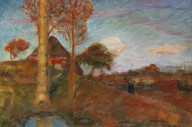 Otto Modersohn-Herbstliche Abendsonne im Moor. Um 1928.