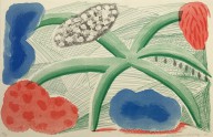 David Hockney-Landscape With A Plant  1986