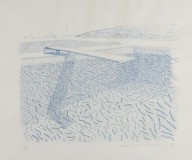 David Hockney-Lithographic Water Made of Lines (M.C.A Tokyo 210)  1978-1980
