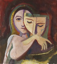 Karl Hofer-M�dchen mit Maske. 1949.