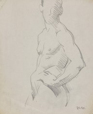 186359------Male Nude (Standing, Head and Torso)_Francis Campbell Boileau Cadell