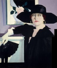 3601------Portrait of a Lady in Black_Francis Campbell Boileau Cadell