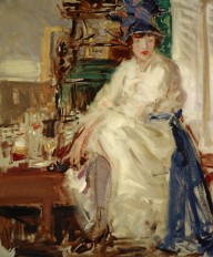 41458------Peggy in Blue and White_Francis Campbell Boileau Cadell