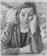Schoolgirl (Study for 'A Portrait Group')-James Cowie