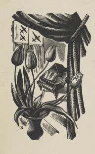 Wartime Still Life (early state of back cover design of programme for Polish Artistes Concert, Farnb